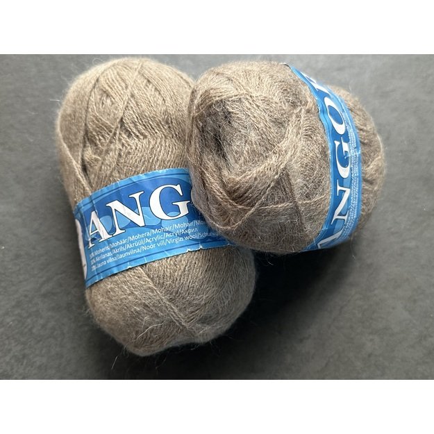 Angora2- 50% Mohair (moheris), 30% Acrylic ( akrilanas), 20% Virgin wool (jauna vilna), 100gr/ 750m, Nr 882