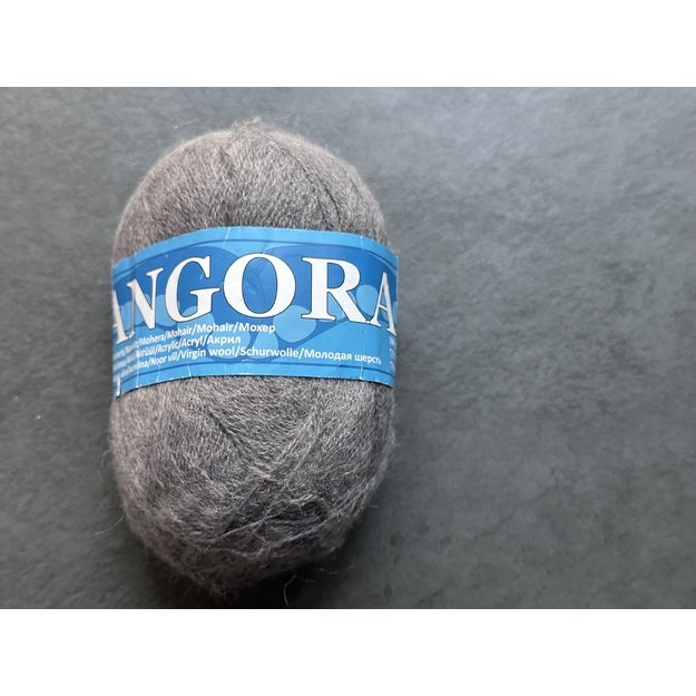 Angora2- 50% Mohair (moheris), 30% Acrylic ( akrilanas), 20% Virgin wool (jauna vilna), 100gr/ 750m, Nr 1001