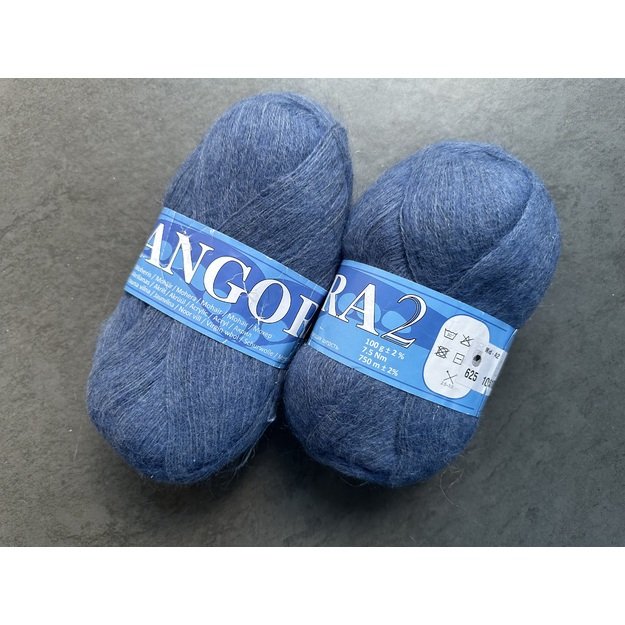 Angora2- 50% Mohair (moheris), 30% Acrylic ( akrilanas), 20% Virgin wool (jauna vilna), 100gr/ 750m, Nr 625