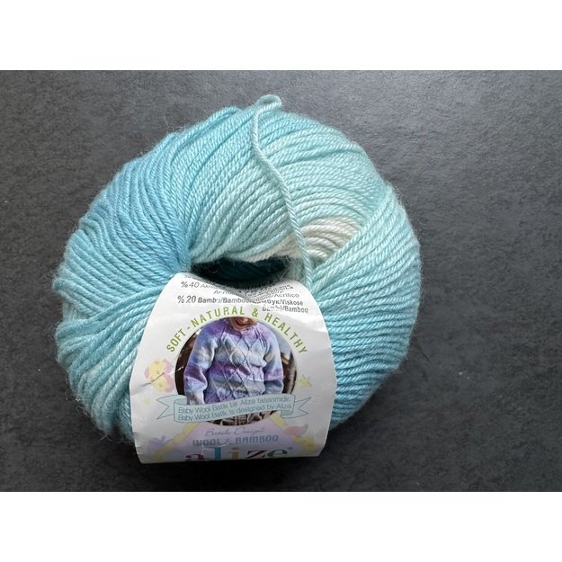 BABY WOOL Alize- 40% Wool, 40% Acrylic, 20% Bamboo, 50gr/ 175m, Nr 7543