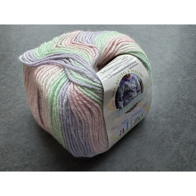 BABY WOOL Alize- 40% Wool, 40% Acrylic, 20% Bamboo, 50gr/ 175m, Nr 7258