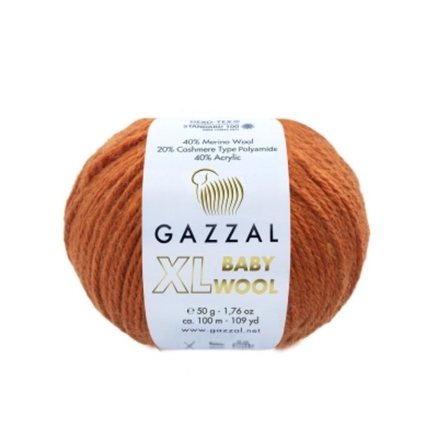 BABY WOOL XL Gazzal - 40% Acrylic,  20% Cashmere PA , 40% Lana Merino, 50 gr/ 100m, Nr 841