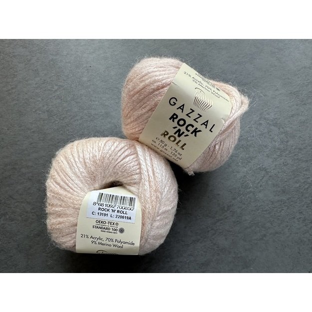 ROCK N ROLL- 9% merino wool, 21% acryli, 70% polyamide, 50gr/ 115m, Nr 13191