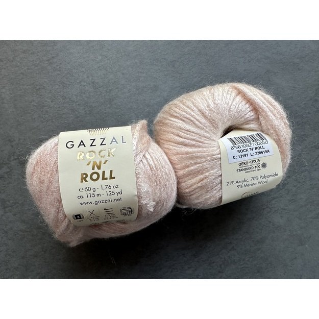 ROCK N ROLL- 9% merino wool, 21% acryli, 70% polyamide, 50gr/ 115m, Nr 13191