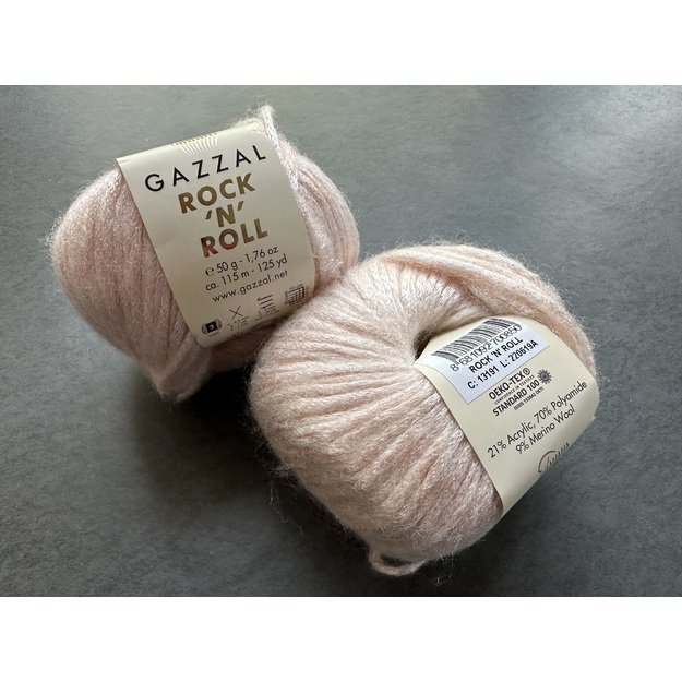 ROCK N ROLL- 9% merino wool, 21% acryli, 70% polyamide, 50gr/ 115m, Nr 13191