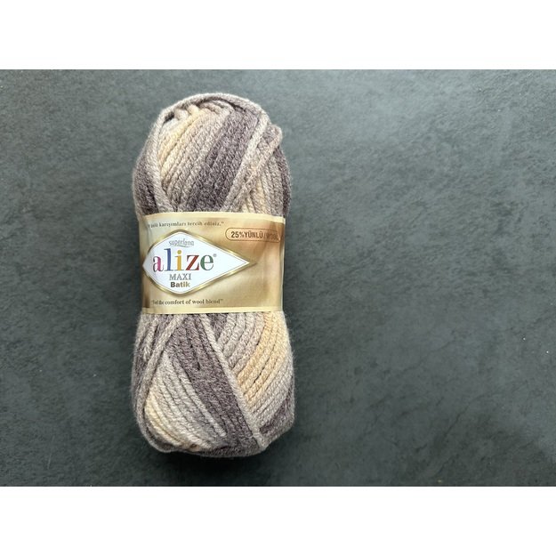 SUPERLANA MAXI BATIK Alize- 25% Wool , 75% Acrylic- 100 gr / 100 m, Nr 7800