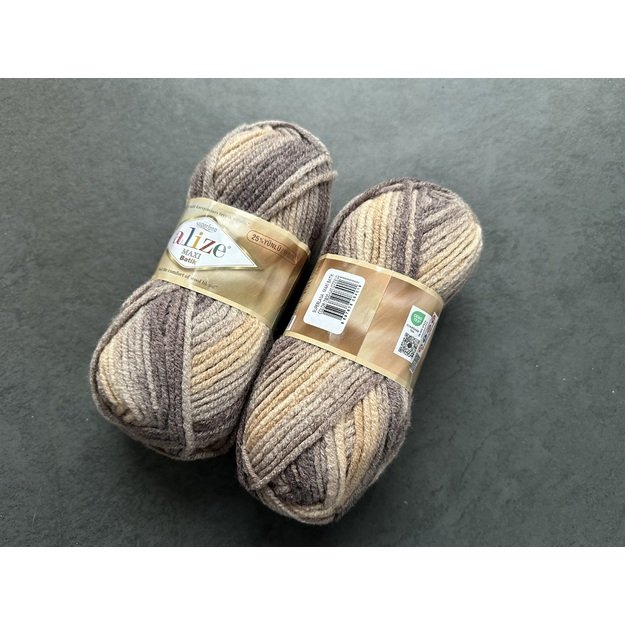 SUPERLANA MAXI BATIK Alize- 25% Wool , 75% Acrylic- 100 gr / 100 m, Nr 7800