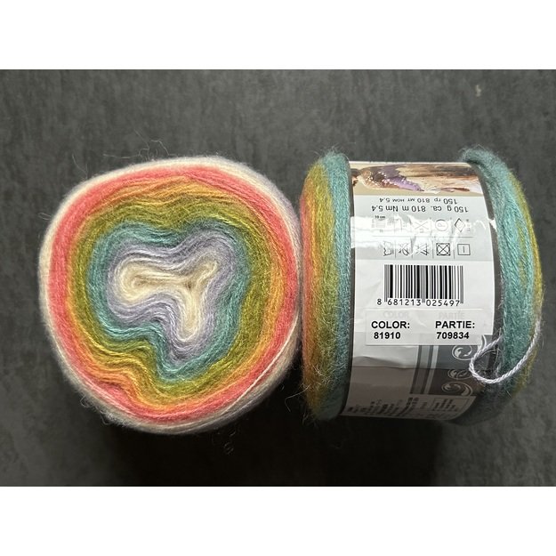 ANGORA LUKS Color Nako- 5% moher, 15% wool, 80% premium akrilik, 150 gr/ 810m, Nr 81910