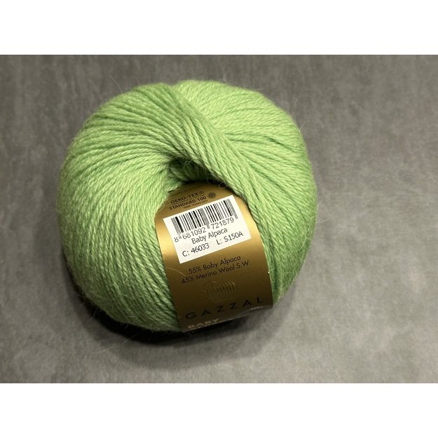 BABY ALPACA Gazzal- 45% Superwash Merino fine, 55% Baby alpaca, 50gr/ 160, Nr 46033
