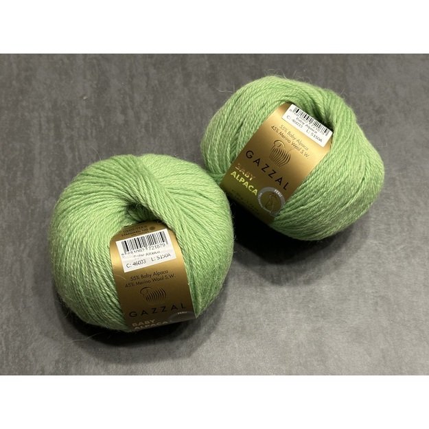 BABY ALPACA Gazzal- 45% Superwash Merino fine, 55% Baby alpaca, 50gr/ 160, Nr 46033