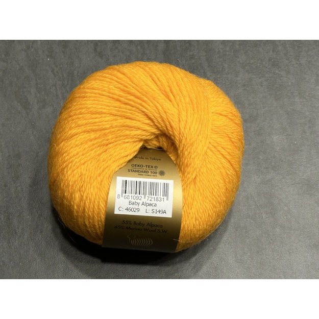 BABY ALPACA Gazzal- 45% Superwash Merino fine, 55% Baby alpaca, 50gr/ 160, Nr 46029