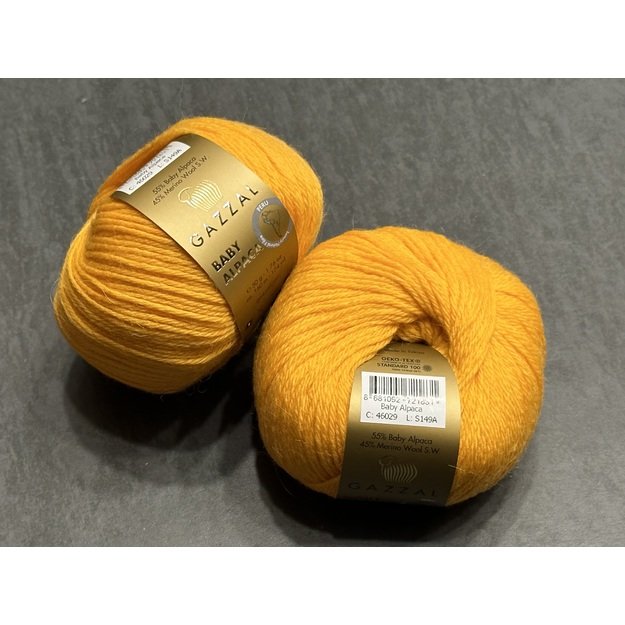 BABY ALPACA Gazzal- 45% Superwash Merino fine, 55% Baby alpaca, 50gr/ 160, Nr 46029