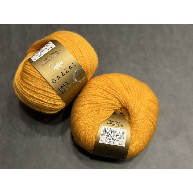 BABY ALPACA Gazzal- 45% Superwash Merino fine, 55% Baby alpaca, 50gr/ 160, Nr 46029