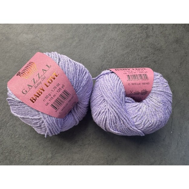 BABY LOVE Gazzal  45% Acrylic,  55% Modal, 50gr/ 115m, Nr 1615