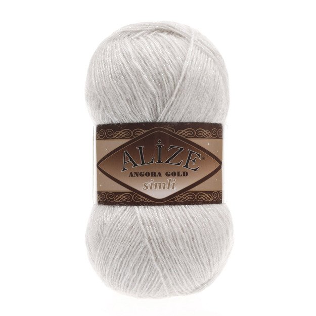 Angora Gold SIMLI Alize- 75% Acrylic, 20% Wool, 5% Metallic, 100 gr/ 500m. Nr 599