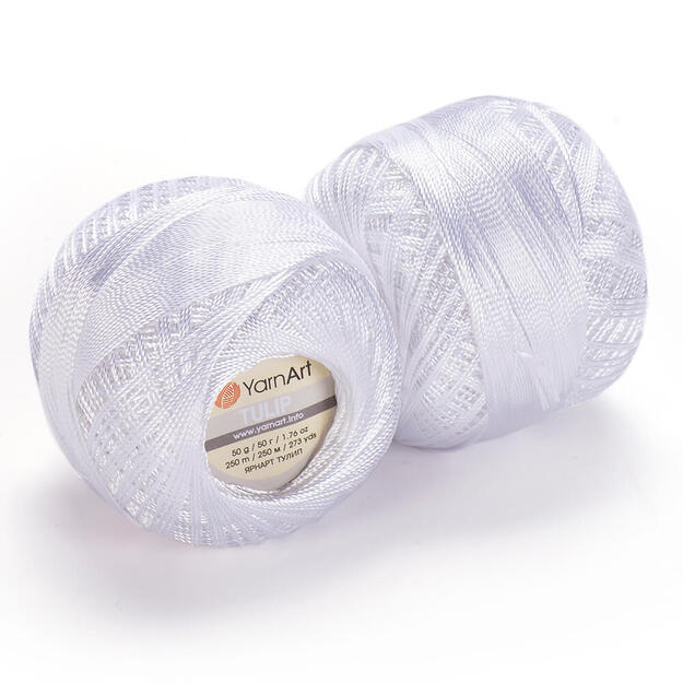 TULIP- 100% Microfiber, 50 gr/ 250 m, Nr 401 balta
