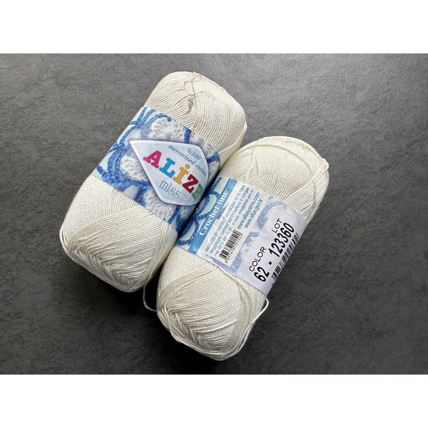 MISS Alize- 100%- Mercerized Cotton, 50 gr/ 280m, Nr 62