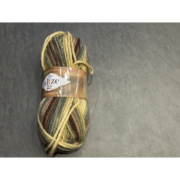 SUPERLANA MAXI BATIK Alize- 25% Wool , 75% Acrylic- 100 gr / 100 m, Nr 7804