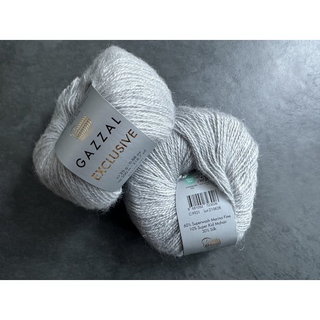 EXCLUSIVE Gazzal- 60% superwash merino fine, 10% super kid mohair, 30% mulberry silk, 25gr/ 200m, Nr 9921