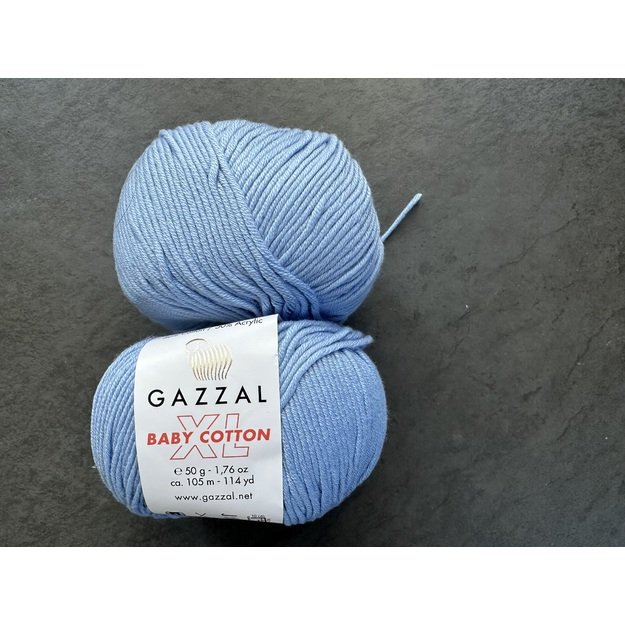 BABY COTTON XL Gazzal- 50% Cotton (medvilnė), 50% Acrylic (akrilas), 50 gr / 105 m, Nr 3423