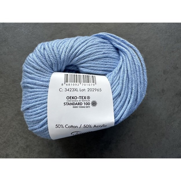 BABY COTTON XL Gazzal- 50% Cotton (medvilnė), 50% Acrylic (akrilas), 50 gr / 105 m, Nr 3423 2