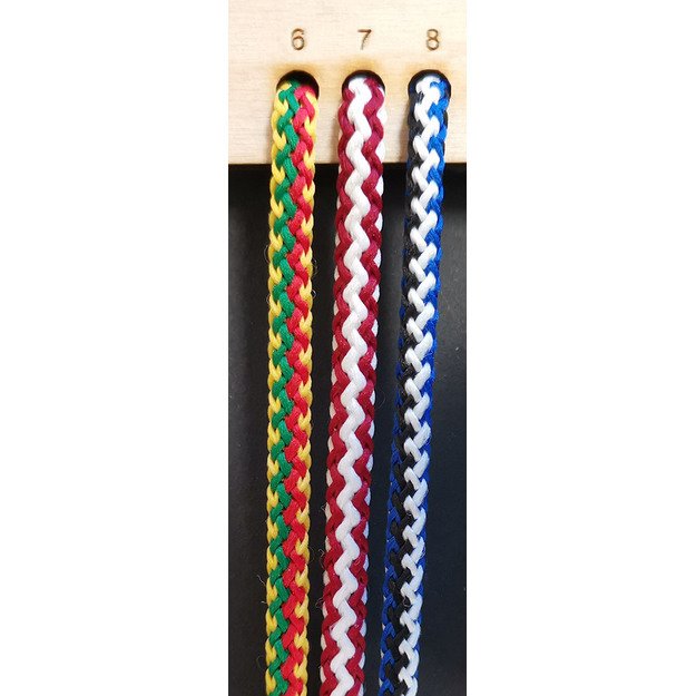 Cord, knitted, polyester, with filling, 5.5-6.0 mm - No. 8