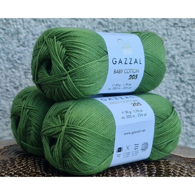 BABY COTTON 205 Gazzal- 50% cotton, 50% acrylic, 50 gr/ 205m, Nr 516