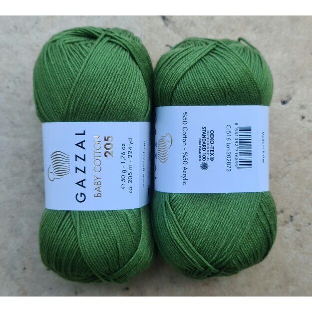 BABY COTTON 205 Gazzal- 50% cotton, 50% acrylic, 50 gr/ 205m, Nr 516