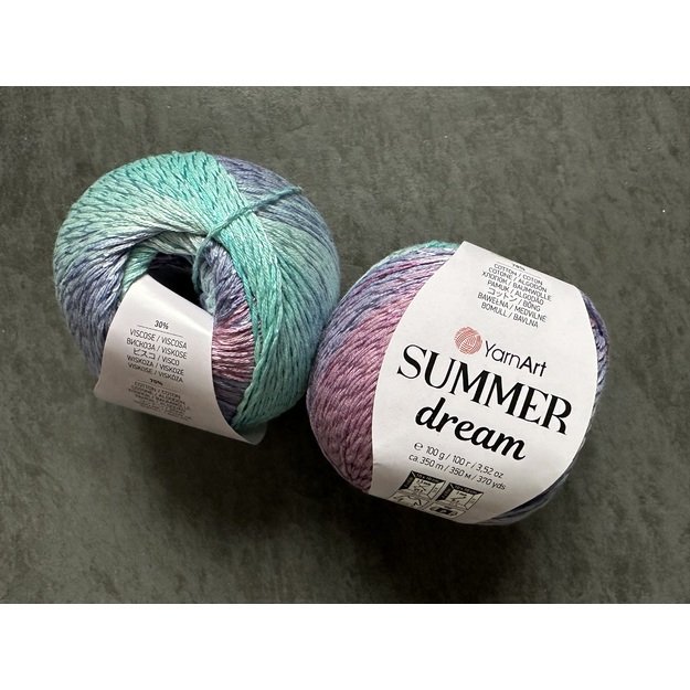 SUMMER DREAM YarnArt, 70%- medvilnė, 30%- viskozė,100 gr/ 350m, Nr 4302