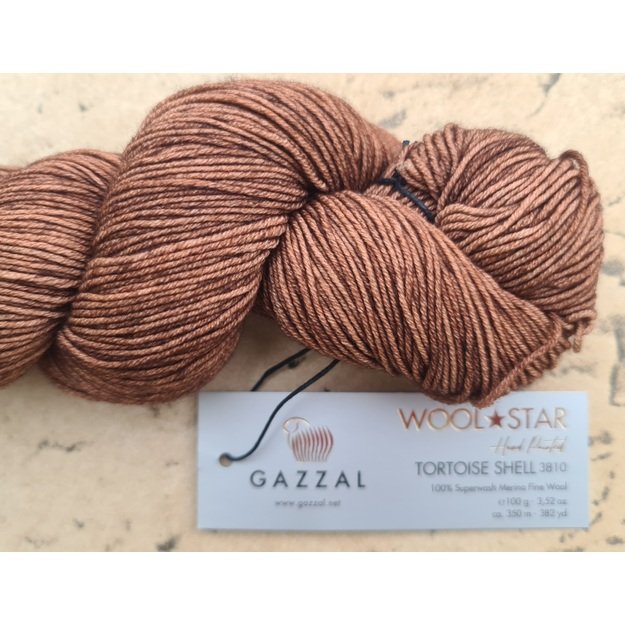 WOOL STAR Gazzal- 100% Superwash Merino Fine Wool, 100 gr/ 350m, Nr 3810