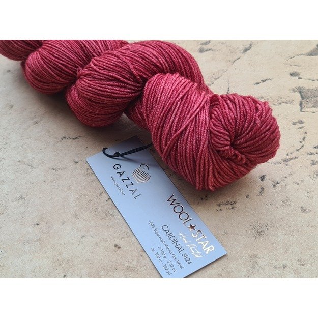 WOOL STAR Gazzal- 100% Superwash Merino Fine Wool, 100 gr/ 350m, Nr 3824