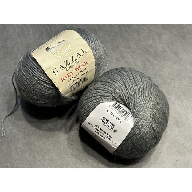 BABY WOOL Gazzal- 40% acrylic, 20% cashmere PA, 40% lana merino, 50gr/ 175m, Nr 818