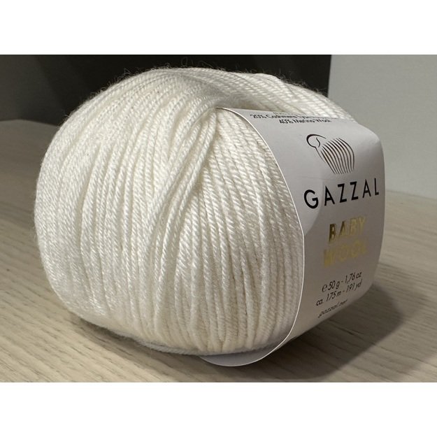 BABY WOOL Gazzal- 40% acrylic, 20% cashmere PA, 40% lana merino, 50gr/ 175m, Nr 801