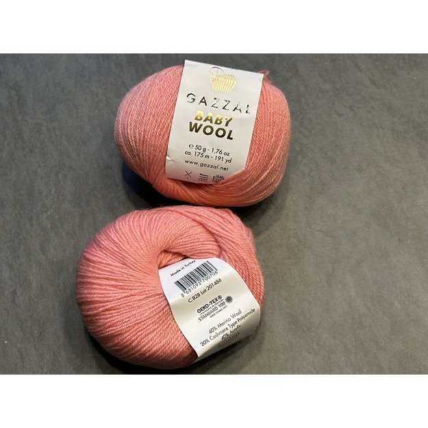 BABY WOOL Gazzal- 40% acrylic, 20% cashmere PA, 40% lana merino, 50gr/ 175m, Nr 828