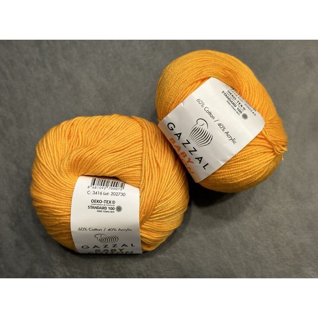 BABY COTTON Gazzal- 60% cotton, 40% acrylic, 50gr/ 165m, Nr 3416