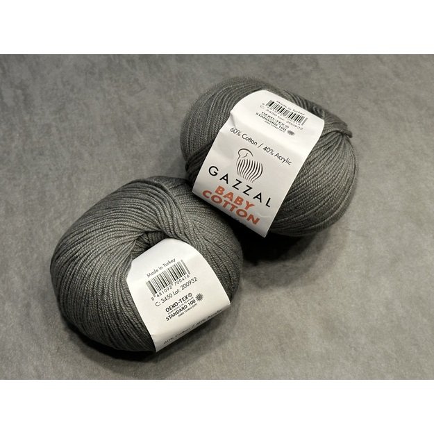 BABY COTTON Gazzal- 60% cotton, 40% acrylic, 50gr/ 165m, Nr 3450