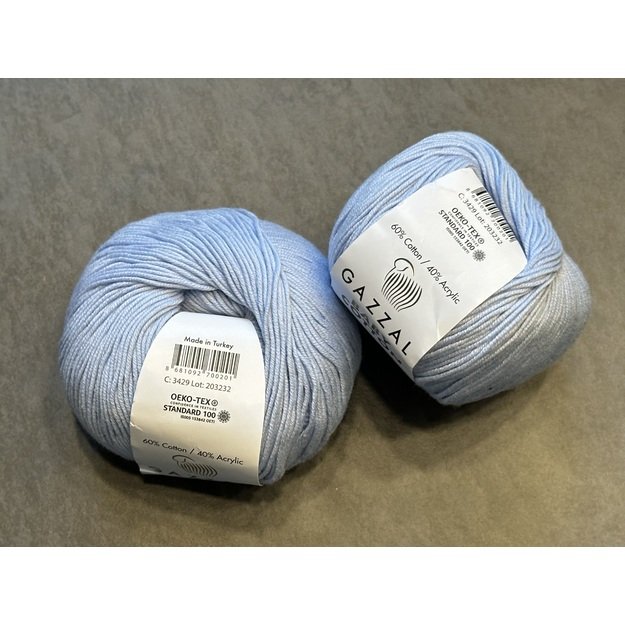 BABY COTTON Gazzal- 60% cotton, 40% acrylic, 50gr/ 165m, Nr 3429