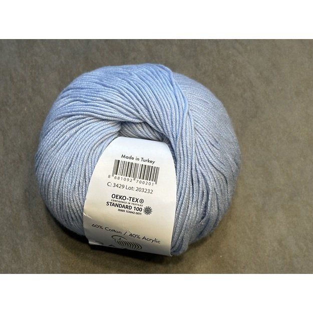 BABY COTTON Gazzal- 60% cotton, 40% acrylic, 50gr/ 165m, Nr 3429