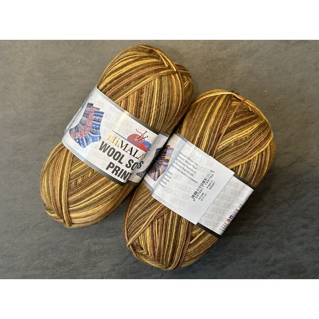 HIMALAYA WOOL SOCKS PRINT- 75% superwash merino, 25% polyamide, 100gr/ 400m, Nr S-17-01