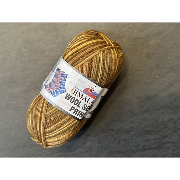 HIMALAYA WOOL SOCKS PRINT- 75% superwash merino, 25% polyamide, 100gr/ 400m, Nr S-17-01