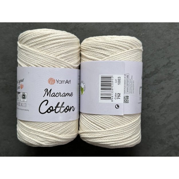MACRAME COTTON YarnArt- 80% cotton, 20% polyester, 250gr/ 225m, Nr 752
