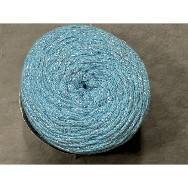 MACRAME COTTON LUREX Yarn Art- 75% cotton, 13% polyester, 12% metalic polyester, 250gr/ 205m. Nr 733