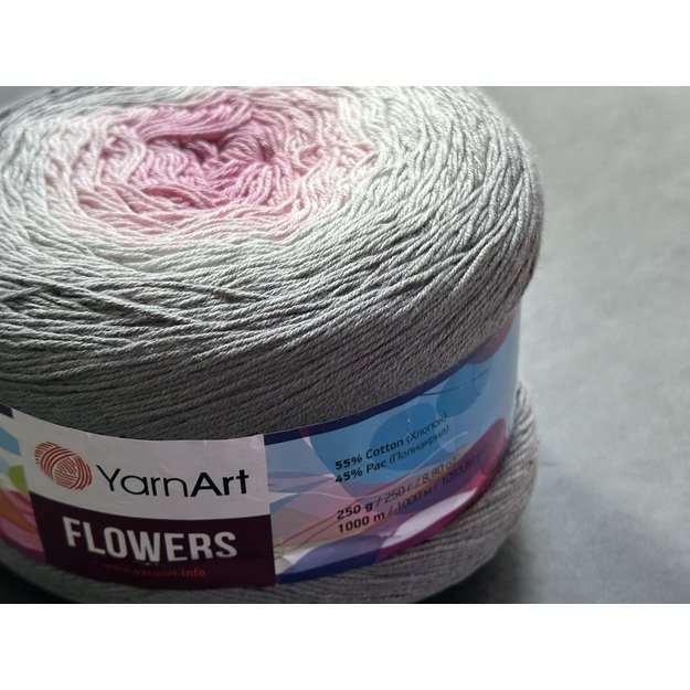 FLOWERS YarnArt- 55% cotton, 45% polyacril, 250gr/ 1000m, Nr 293