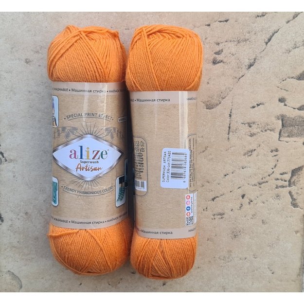 ARTISAN Superwash Alize- 75% SW Wool, 25% Polyamide, 100gr/ 420m, Nr 336