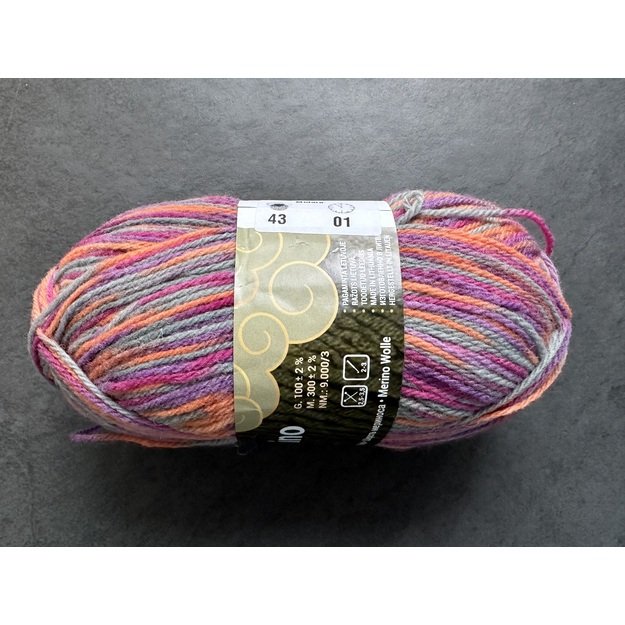 SOFT MERINO PRINT- 100% merino wool, 100gr/ 300m, Nr 43