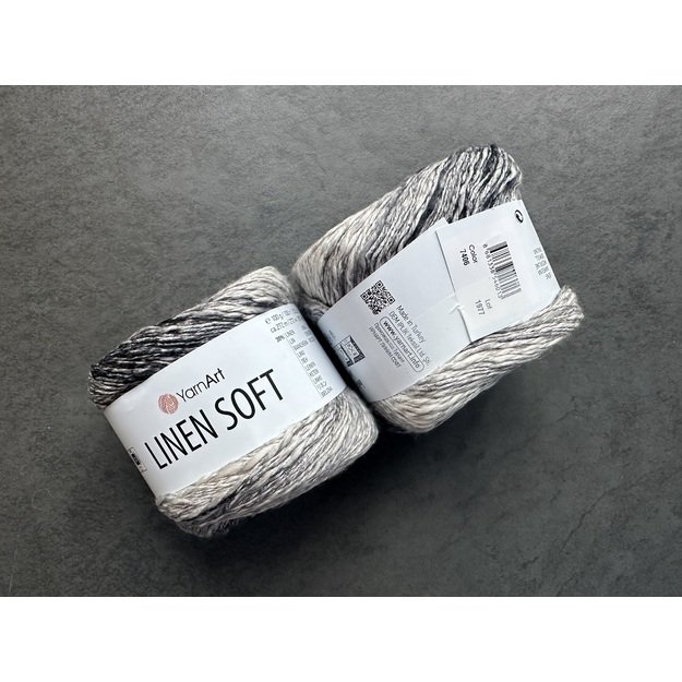 LINEN SOFT YarnArt- 30% Linen, 36% viscose, 34% cotton, 100gr/ 272m, Nr 7406