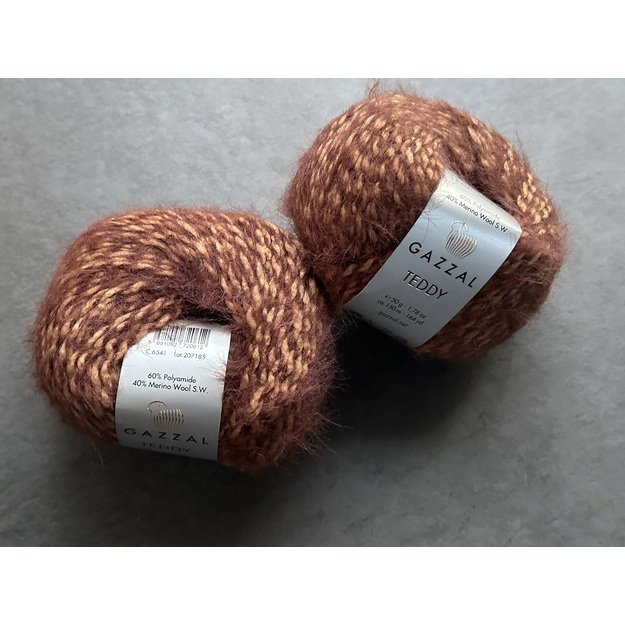 TEDDY Gazzal- 60% Polyamide, 40% Merino wool, 50gr/ 150m, Nr 6541