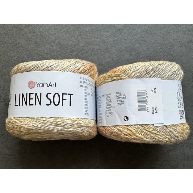 LINEN SOFT YarnArt- 30% Linen, 36% viscose, 34% cotton, 100gr/ 272m, Nr 7403