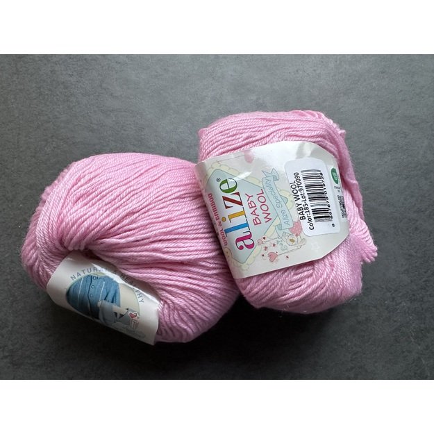 BABY WOOL Alize- 40% Wool, 40% Acrylic, 20% Bamboo, 50gr/ 175m, Nr 185