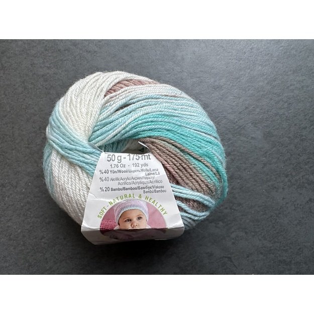 BABY WOOL Alize- 40% Wool, 40% Acrylic, 20% Bamboo, 50gr/ 175m, Nr 6320